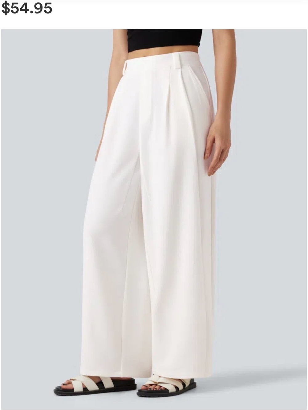 Mid Rise Work Wide-leg Pants with Pockets NWT size